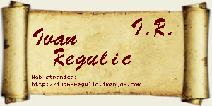 Ivan Regulić vizit kartica